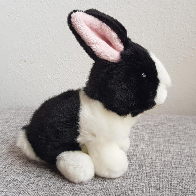 Plyšový králík  černobílý